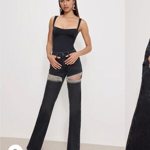 Good American good icon diamond  Embellished Jeans. Sold out rare